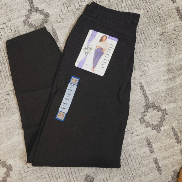 Just My Size Denim - Just My Size Vintage Black Relaxed taper Jeans size 16W Tall